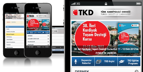 TKD ve 28. Ulusal Kardiyoloji Kongresi web siteleri Mobil Uygulamalarla artık cep telefonunuzda