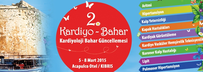 2. Kardiyo-Bahar Toplantımızın (5-8 Mart 2015, KKTC) ayrıntılı duyurusu web sitemizde.