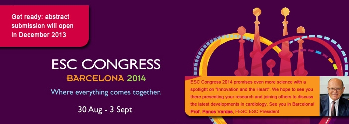 ESC Barselona Kongresi için 25 Genç Kardiyolog üyemize bedelsiz kayıt olanağı ve 4